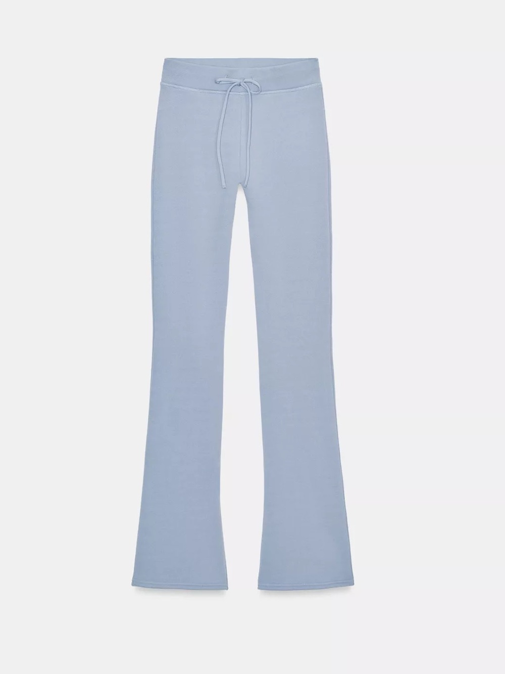 Zara Light Blue Flared Drawstring Track Pants